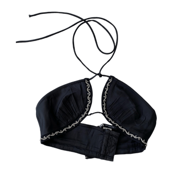 Satin bralette too with Rhinestones