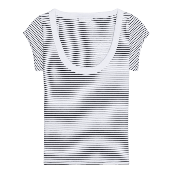 Zara Stribet t-shirt med rund hals