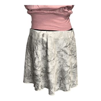 White patterned mini skirt