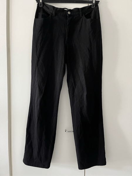 Black wide-leg trousers
