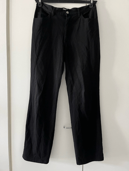 Black wide-leg trousers