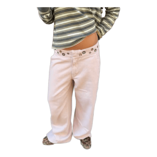 Pink wide leg trousers