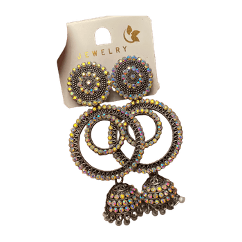 Hopea korvakorut kimalteilla