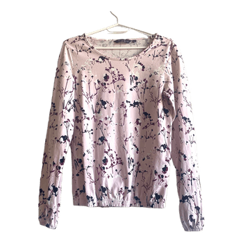 Nosh organic cotton floral blouse XS pink pastel soft girl coquette Nordic style