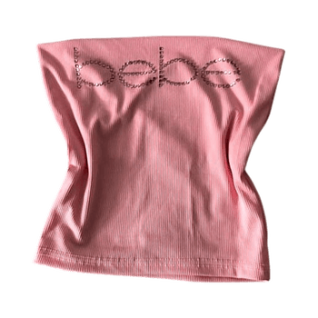 Bebe ribbed tube top
