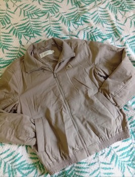 Beige cotton blend jacket