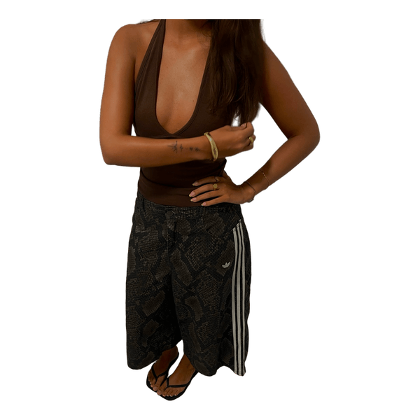 Snake Print Denim Jorts