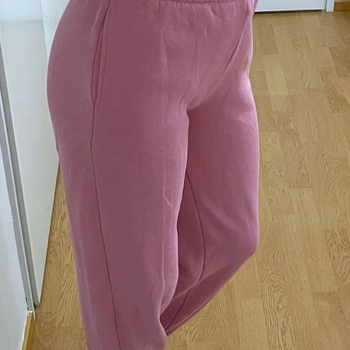 Vaaleanpunaiset collegehousut S – rennot / arki / streetwear
