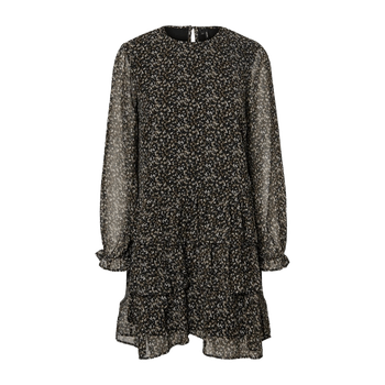 Vero moda ruskea röyhelömekko