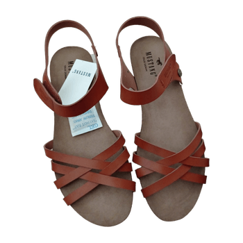 Brown strappy sandals
