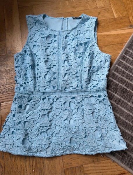 Light blue lace blouse
