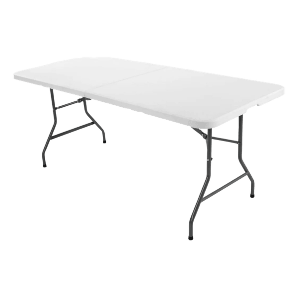 White folding table