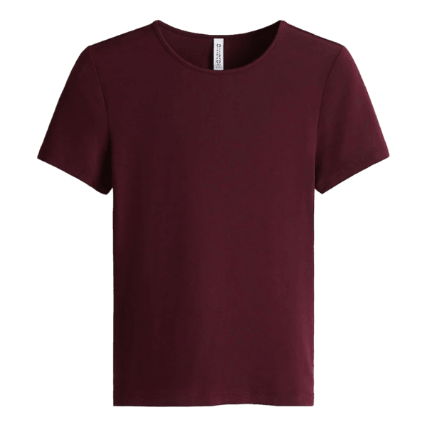 Bordeauxfarvet t-shirt