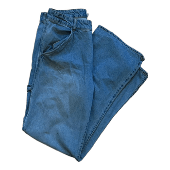 Blue denim cargo jeans