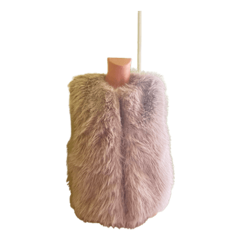 Beige faux fur vest