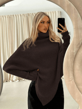 Off-shoulder wrap sweater