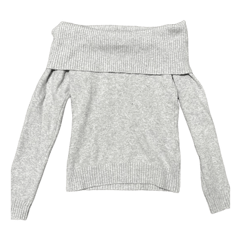 Grey off-shoulder sweater