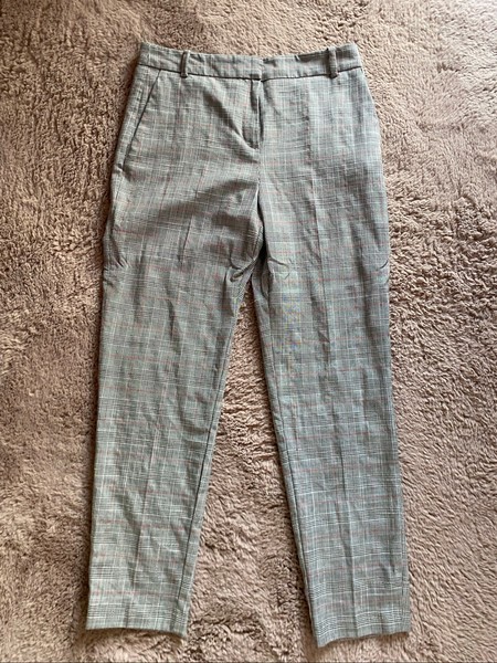 Grey plaid trousers