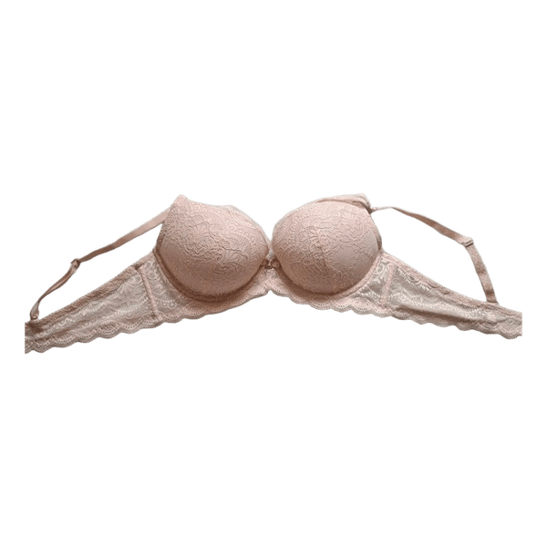 Beige lace bra