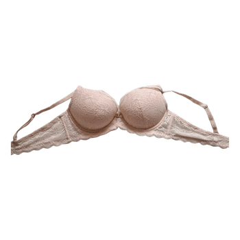 Beige lace bra