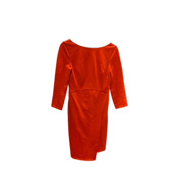 Red long sleeve dress