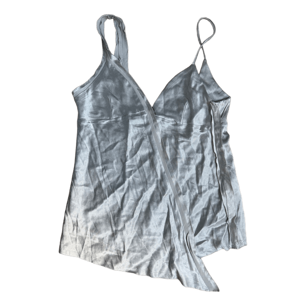 Sølvfarvet asymmetrisk top