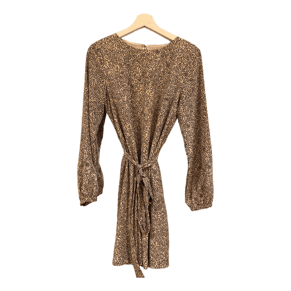 Beige leopard print dress