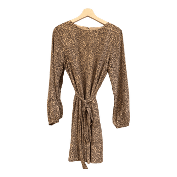 Beige leopard print dress
