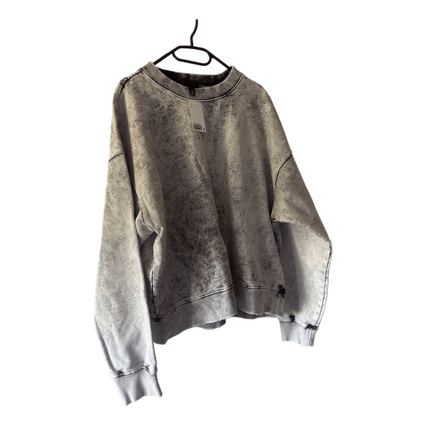 Grauer Acid-Wash Pullover