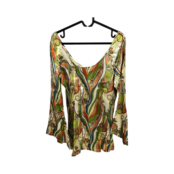 Kuviollinen silkkimekko/paita 