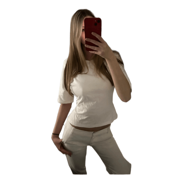 White open back tie t-shirt