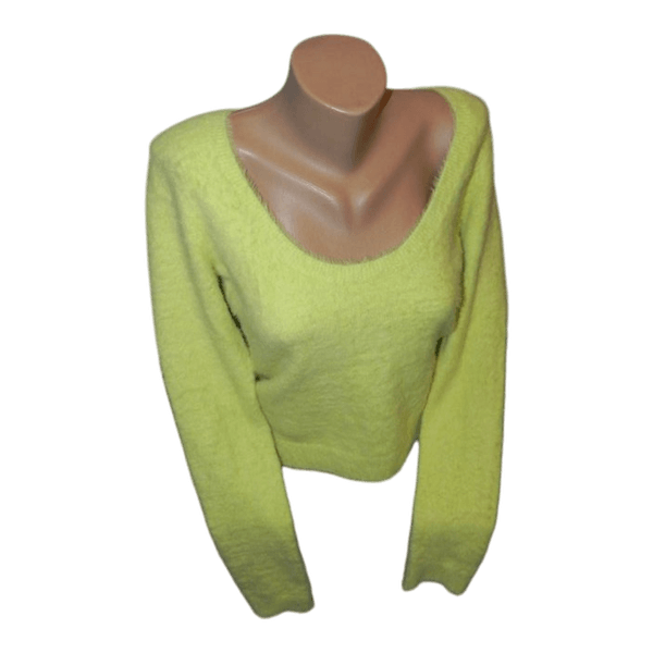 Yellow fuzzy sweater
