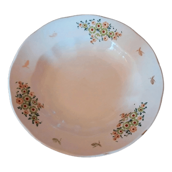 Floral patterned soup plate