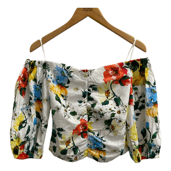 Floral off-shoulder blouse