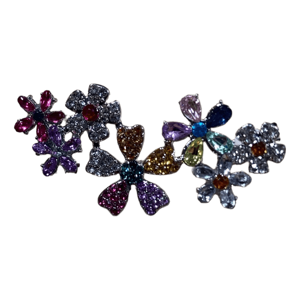 Multicolor floral hair clip