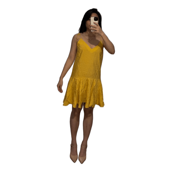 Yellow sleeveless mini dress