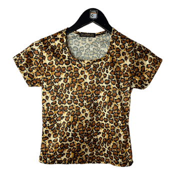 Leopard print cotton top