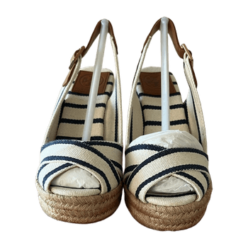 Tory Burch Raidalliset kiilakorkosandaalit