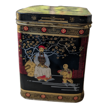 Vintage oriental design tin
