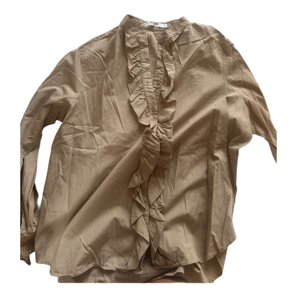 Beige NA-KD skjorte med flæser