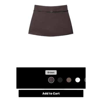 Brown mini skirt