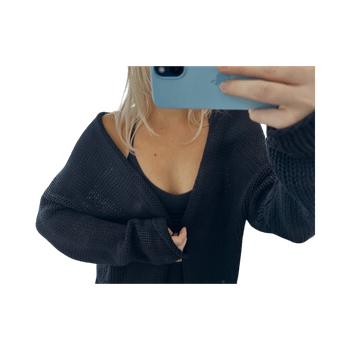 Vila musta neuletakki