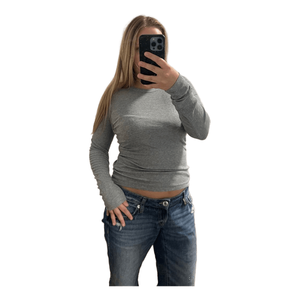 Grey long sleeve top