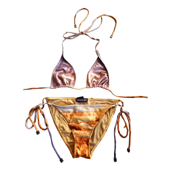 Serengeti themed triangle designer bikini