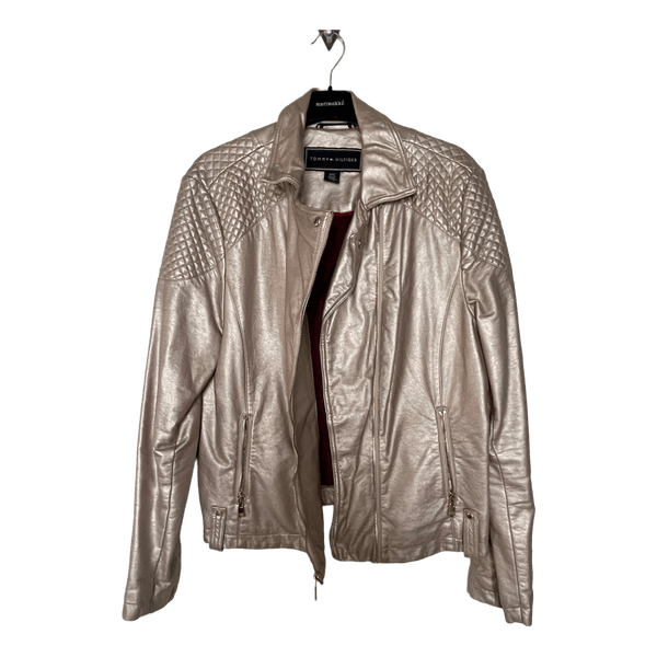 Tommy Hilfiger metallinen nahkatakki
