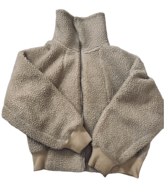 Beige fleecejacka Uniqlo U
