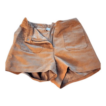 Brun ruskindshorts