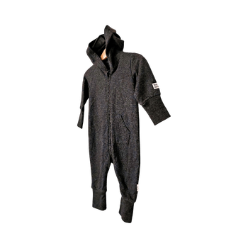 Harmaa vauvan haalari