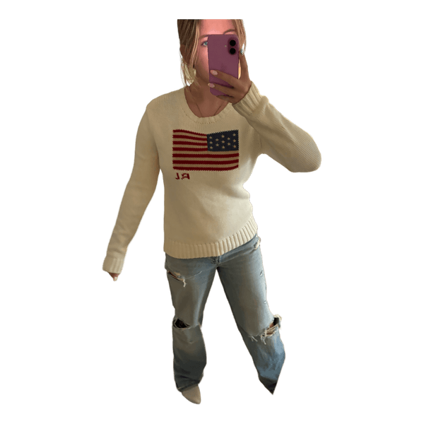 Stickad Ralph lauren tröja