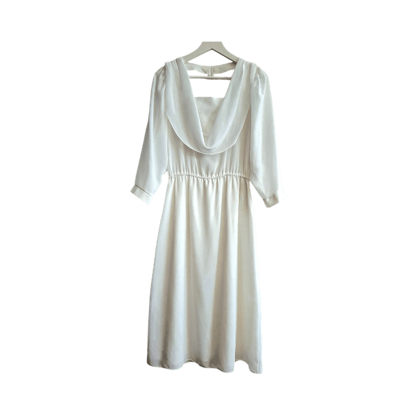 FINNISH VINTAGE white midi dress